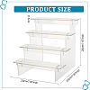 4-Layer Rectangle Acrylic Minifigures Organizer Display Risers ODIS-WH0038-38B-2