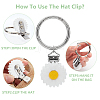 Silicone Hat Clip for Travel HJEW-AB00576-04-3