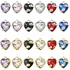 12Pcs 6 Colors Alloy Glass Charms FIND-YW0011-33G-2