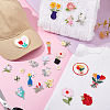 2Sets 2 Styles Flower Computerized Embroidery Cloth Iron on/Sew on Patches DIY-GA0007-58-5