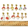 12Pcs Alloy Enamel Pendant PALLOY-FS00003-4