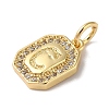 Real 18K Gold Plated Brass Micro Pave Clear Cubic Zirconia Pendants KK-L216-002G-C-2