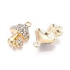 Rack Plating Alloy Rhinestone Pendants X1-PALLOY-T091-25A-G-2