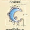 Zinc Alloy with Resin & Crystal Rhinestone Chandelier Component Links RE-OY001-14P-2