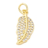 Brass Micro Pave Cubic Zirconia Pendants KK-S510-29G-1