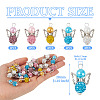 20Pcs 5 Colors Polymer Clay & Glass Rhinestone Pendants FIND-TA0004-83-3