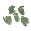 Natural Green Aventurine Pendants G-Z067-02P-02-1