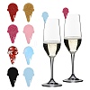 32Pcs 8 Colors Acrylic Wine Glass Charms AJEW-CJ0001-69-8