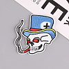 Skull Gentleman Computerized Embroidery Style Cloth Iron on/Sew on Patches SKUL-PW0002-112A-1