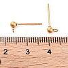 Ion Plating(IP) 304 Stainless Steel Ball Post Stud Earring Findings X-STAS-E163-44G-01-3