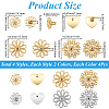 32Pcs 8 Styles Brass Earring Nuts EJEW-SC0001-89-2