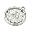 Hammered 304 Stainless Steel Pendants STAS-Z192-01P-2