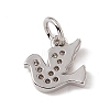 Brass Micro Pave Cubic Zirconia Charms ZIRC-F132-29P-2