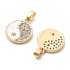 Brass Micro Pave Cubic Zirconia Charms KK-L222-015G-2