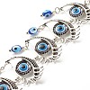 Glass Turkish Blue Evil Eye Pendant Decoration HJEW-I008-04AS-3