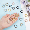 18Pcs 6 Colors Zinc Alloy Spring Gate Rings FIND-UN0004-09-5