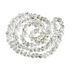Electroplate Transparent Glass Beads Strands EGLA-Q133-01A-09-2