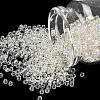 8/0 Transparent Glass Round Seed Beads X-SEED-J010-F8-21-1
