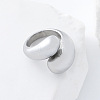 304 Stainless Steel Cuff Open Rings for Women AP0200-3-3