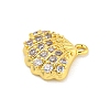 Rack Plating Brass Micro Pave Clear Cubic Zirconia Charms KK-P277-10G-2