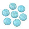 Craft Findings Dyed Synthetic Turquoise Flat Back Dome Cabochons LS-X-TURQ-S266-20mm-01-4