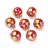 UV Plating Rainbow Iridescent Acrylic Beads PACR-E001-02B-2