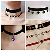4Pcs Velvet Ribbon Choker Necklaces NJEW-SC0001-70A-7