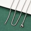 Tarnish Resistant 304 Stainless Steel Venetian Chain Necklace Making STAS-A028-N032P-3
