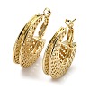 Rack Plating Brass Hollow Teardrop Hoop Earrings EJEW-D063-03G-1