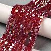 Transparent Electroplate Glass Beads Strands LS-GLAA-F029-4mm-A27-4