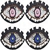 CHGCRAFT 4Pcs 2 Colors Computerized Embroidery Cloth Iron On Patches PATC-CA0001-02-1