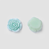 Mixed Color Flat Back Flower Resin Cabochons X-RESI-I011-M-2