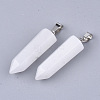 Natural White Jade Point Pendants G-R220-34R-1