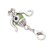Teapot Handmade Evil Eye Lampwork & Tibetan Style Alloy Pendant Decorations HJEW-JM03543-02-5