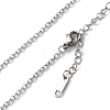 Non-Tarnish 304 Stainless Steel Cable Chain Necklace for Men Women NJEW-K245-025D-2