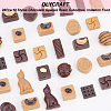 Olycraft 112Pcs 14 Styles Chocolate Opaque Resin Decoden Cabochons RESI-OC0001-53-4