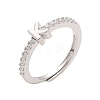 S925 Sterling Silver Adjustable Letter Rings for Women RJEW-M068-01P-K-2
