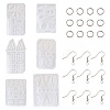 Craftdady 6Pcs DIY Geometry Earrings Silicone Resin Casting Molds DIY-CD0001-27-8