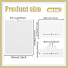 300Pcs 0PP Cellophane Packing Bags with White Paper Card Header ABAG-GO0001-14-2