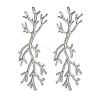 304 Stainless Steel Tree Branch Stud Earrings EJEW-D281-32S-1