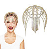 Metal Rhinestone Tassel Hair Chain Hat for Bridal DIY-WH0504-183-1