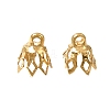 Flower Brass Bead Cap Bails KK-CBA1A60-23A-G-1