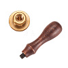   DIY Letter Scrapbook Brass Wax Seal Stamps and Wood Handle Sets AJEW-PH0010-R-WH-3