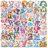 50Pcs Colorful Cute Elephant Cartoon Stickers PW-WGF8BEF-01-1