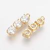 Brass Cubic Zirconia Pendants KK-R015-111G-2