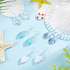 4 Pairs 4 Styles Luminous Transparent Resin & Acrylic Conch Shape Dangle Earrings EJEW-PH01466-4