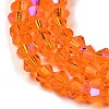 Transparent Electroplate Glass Beads Strands LS-GLAA-F029-3mm-D11-3