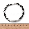 201 Stainless Steel ID Bracelets BJEW-F331-08BP-4