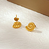 Elegant Stainless Steel Seashell Stud Earrings TI3103-4