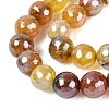 Electroplate Natural Agate Beads Strands G-T131-54M-3